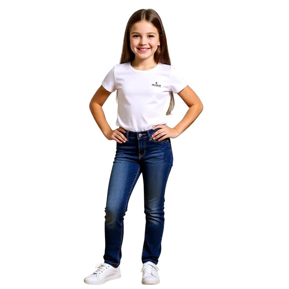 Calvin Klein Jeans Girls Rowan Low Rise Slim Fit Straight Leg Denim 12 NWT